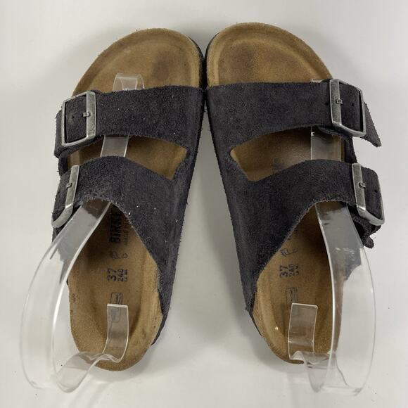 Birkenstock Arizona Sandals Womens Size 37 US 6-6.5 Midnight Blue Suede Soft FB - Picture 5 of 9